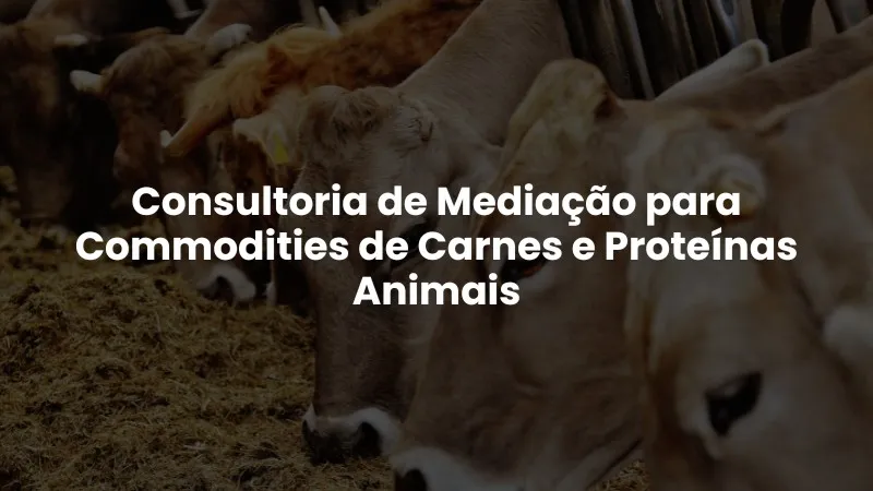 Consultoria de Mediação para Commodities de Carnes e Proteínas Animais